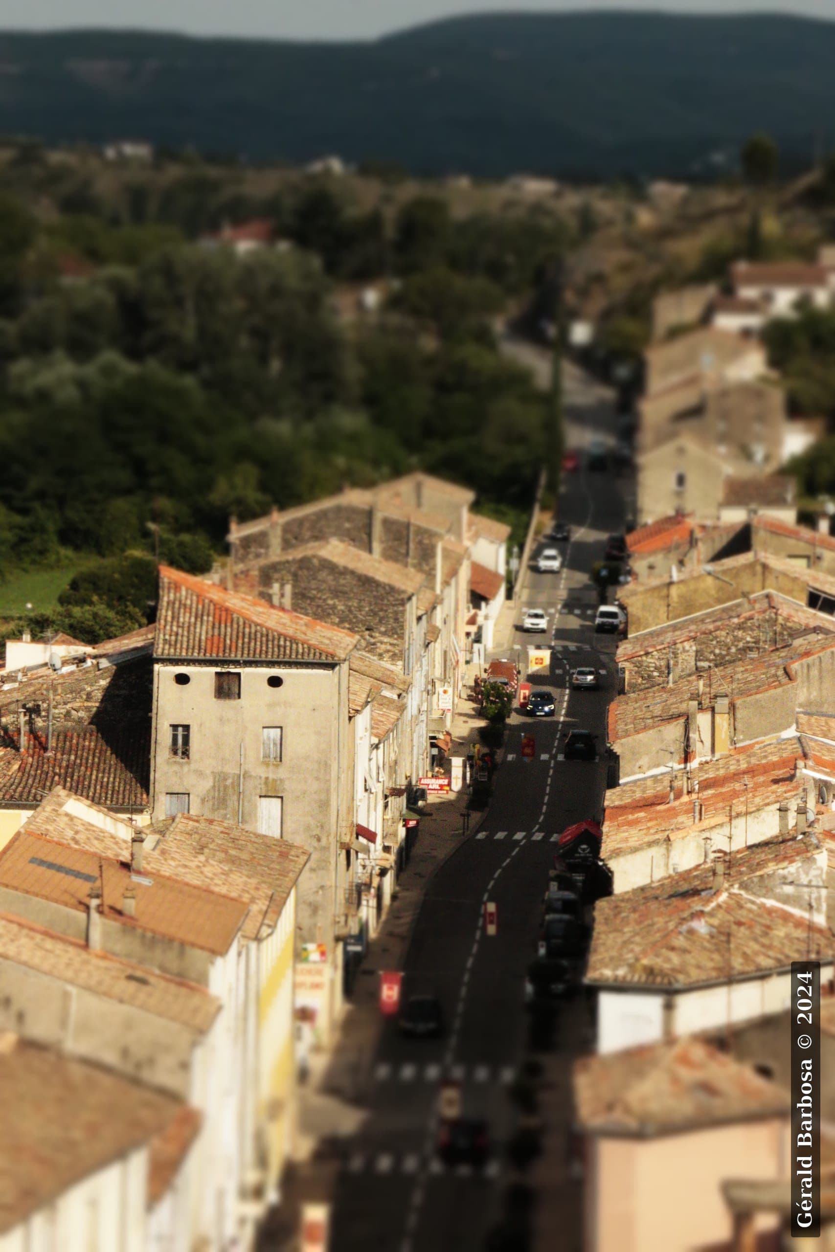 Vue Tilt-Shift dans le gard